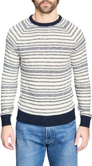 Billy Reid Stripe Crewneck Cotton Sweater
