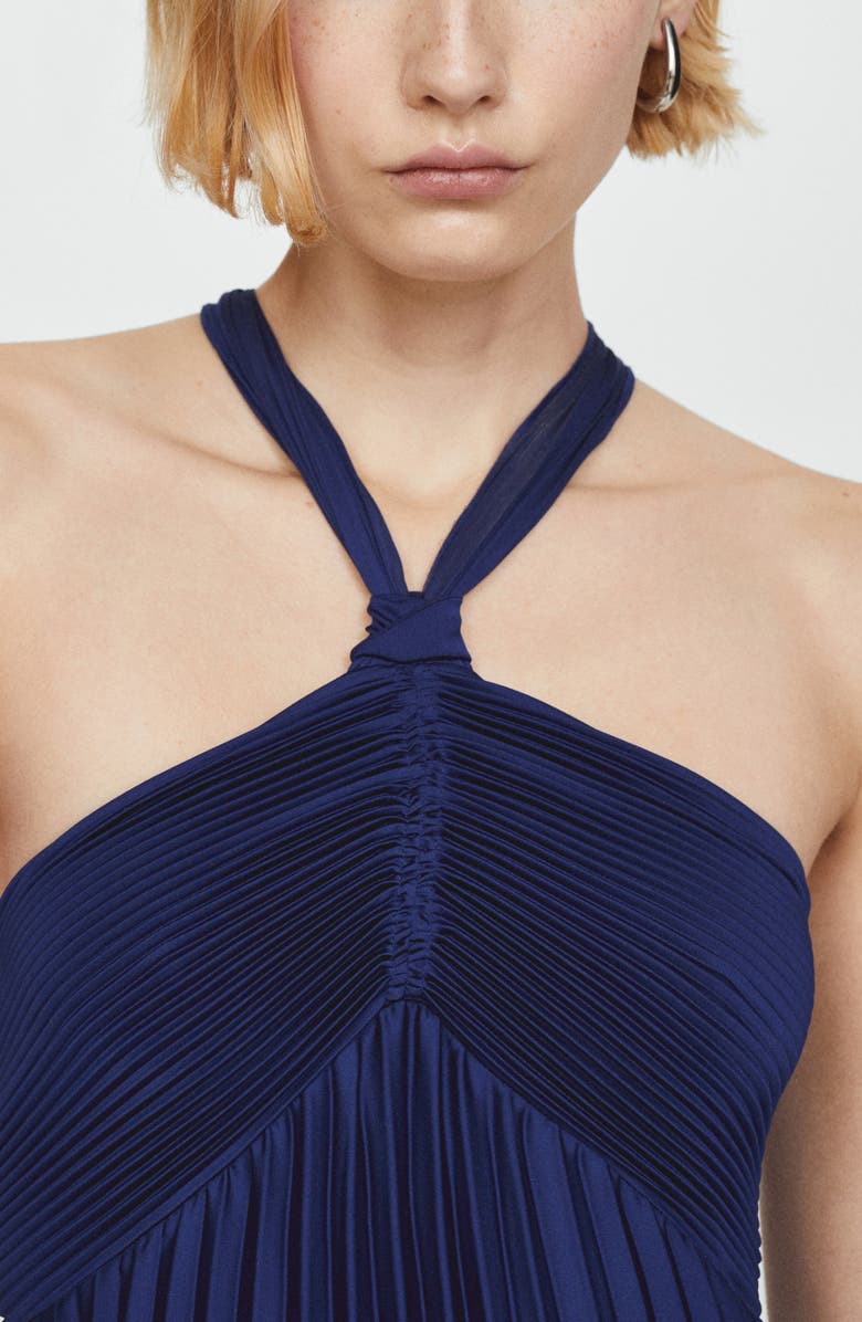 MANGO Pleated Sleeveless Maxi Dress, Alternate, color,