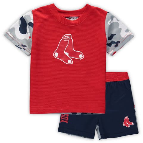 Newborn & Infant Red/Navy Boston Red Sox Pinch Hitter T-Shirt & Shorts Set