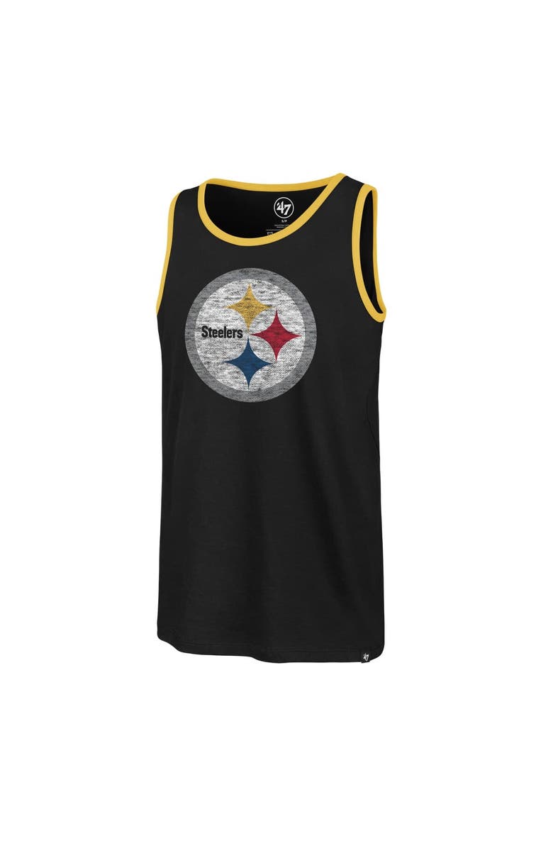 '47 Men's '47  Black Pittsburgh Steelers Premier Franklin Tank Top, Alternate, color, Black