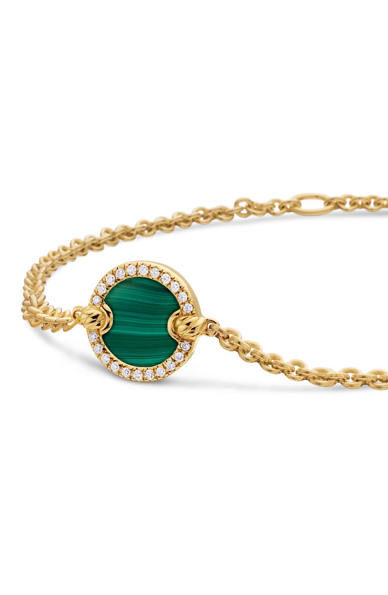 David Yurman Petite Elements Center Station Chain Bracelet with Semiprecious Stone & Diamonds, Alternate, color, 