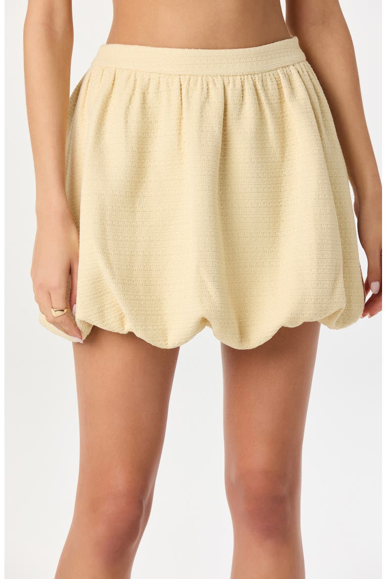 Tweed Bubble Hem Miniskirt, Main, color, YELLOW