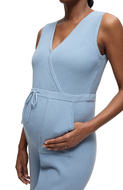 Ingrid & Isabel Luxe Sweater Maternity Jumpsuit In Gray
