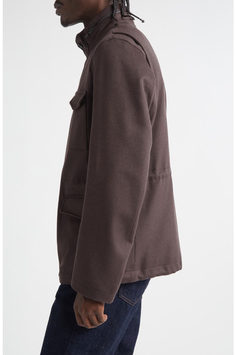 Water Resistant Wool & Cashmere Field Jacket, Alternate, color, CHOCOLATE