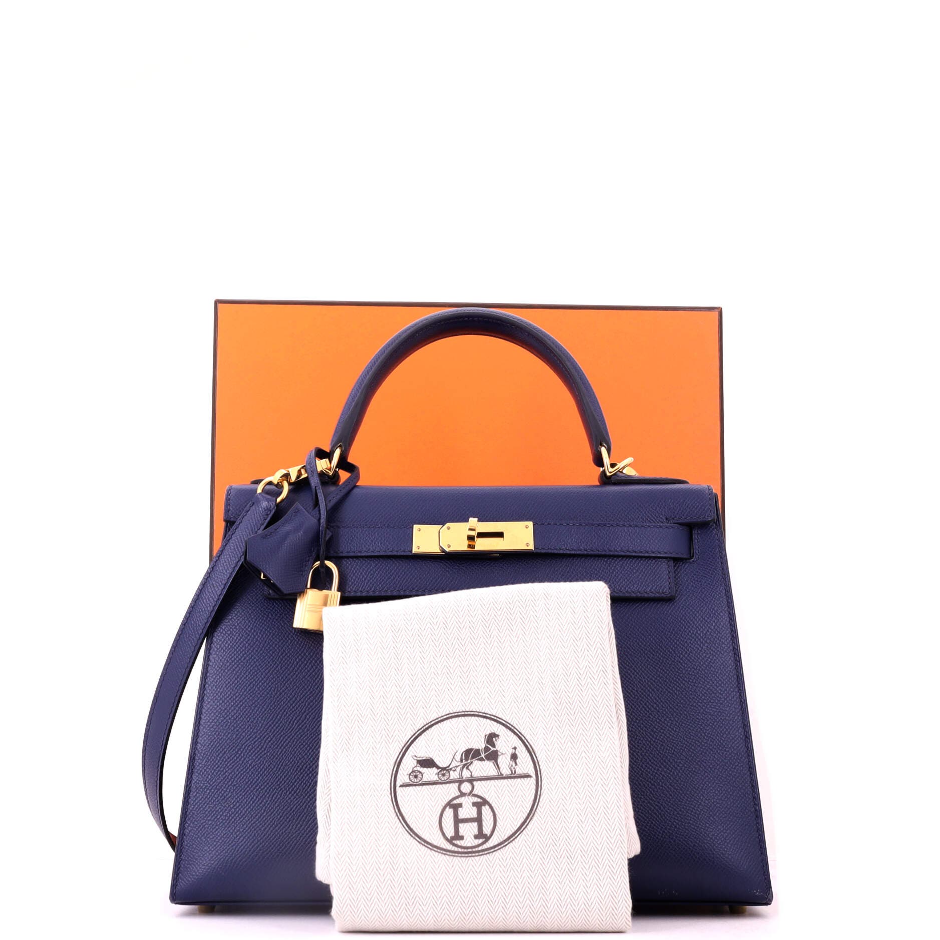 Kelly Handbag Blue Epsom with Gold Hardware 28, Alternate, color, Bleu Saphir