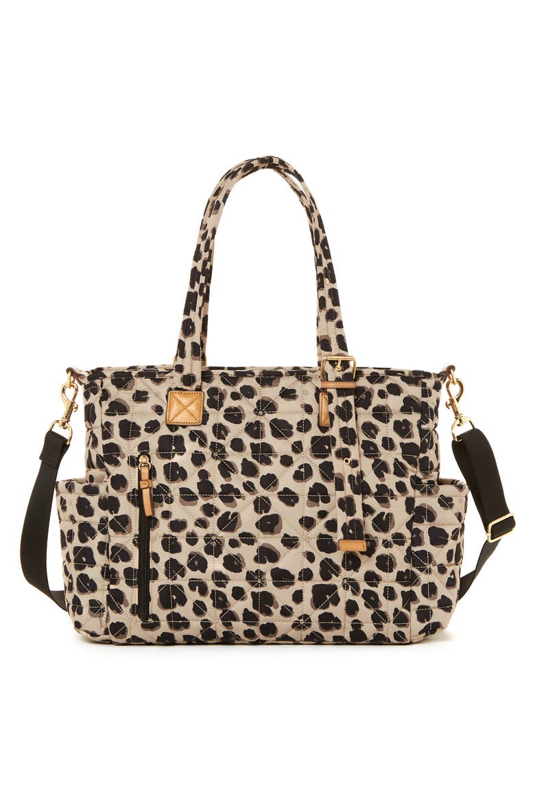 Companion Carry Love Quilted Diaper Bag, Alternate, color, LEOPARD