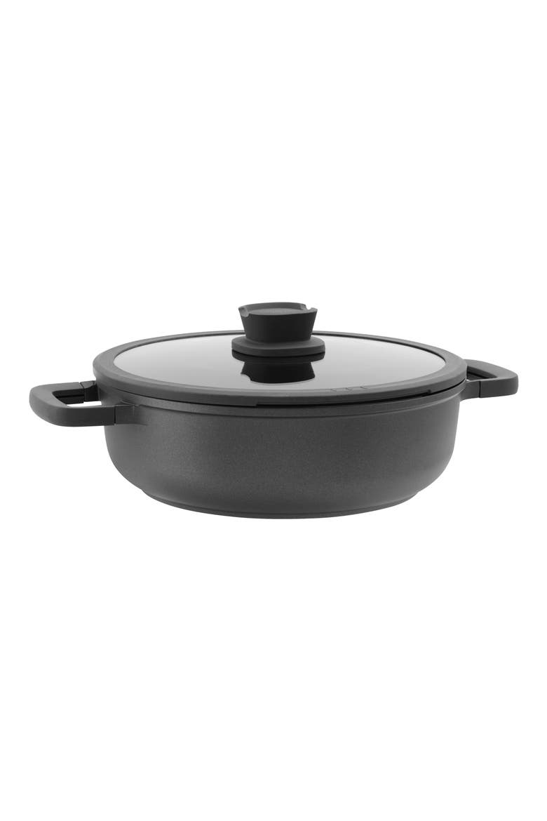 Leo Stone Nonstick 5-Quart Covered Sauté Pan, Main, color, BLACK
