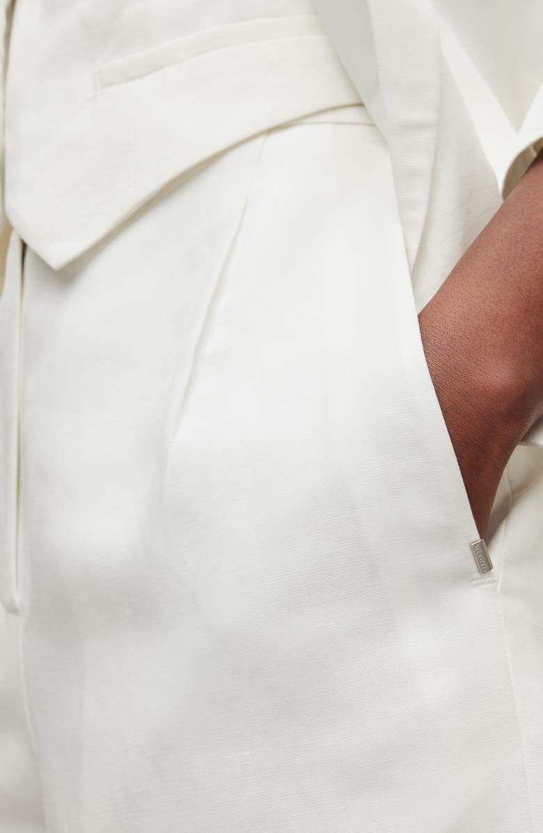 AllSaints Petra Longline Shorts, Alternate, color, Off White