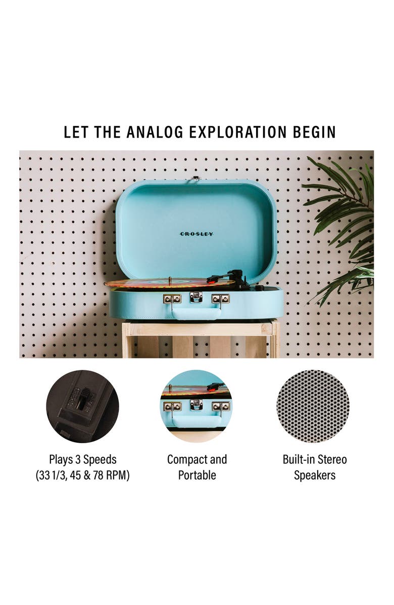 Crosley Radio Discovery Record Player, Alternate, color, Aqua