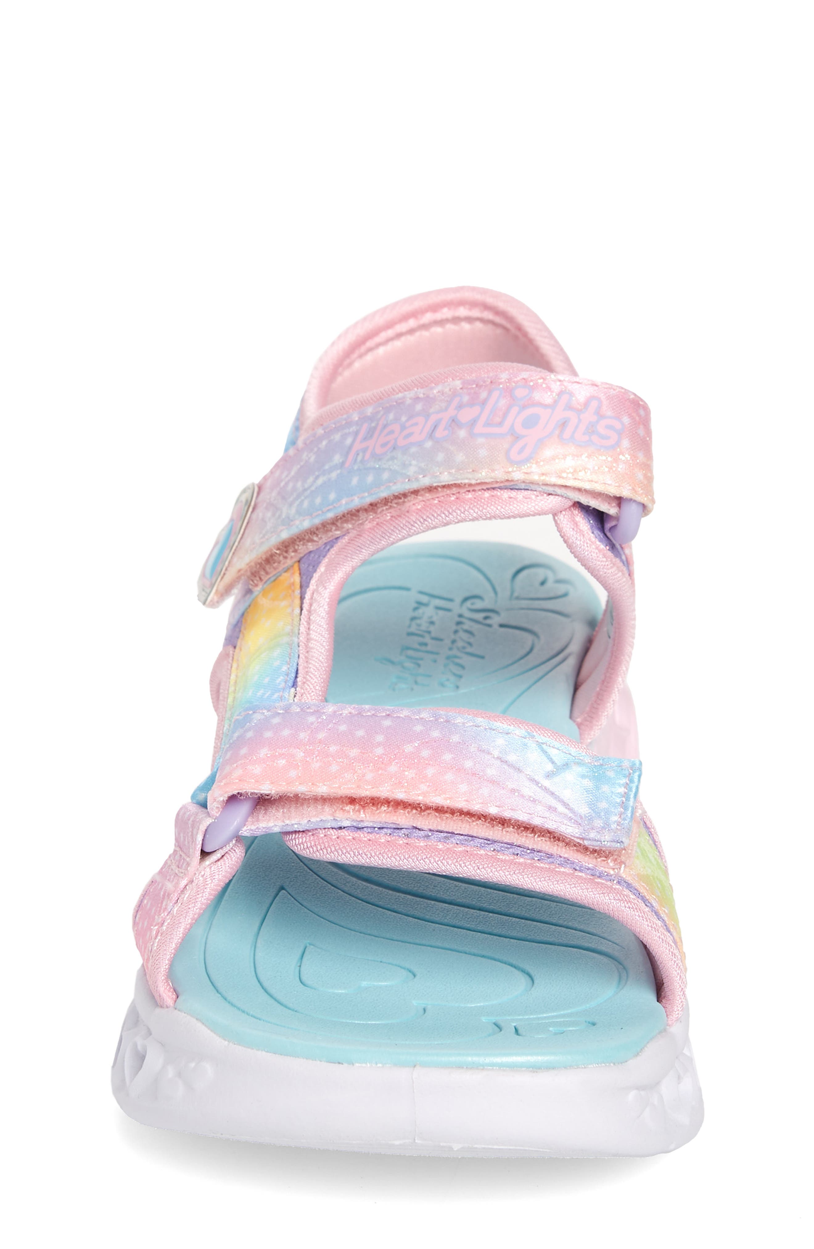 SKECHERS Flutter Hearts Light-Up Sandal, Alternate, color, 