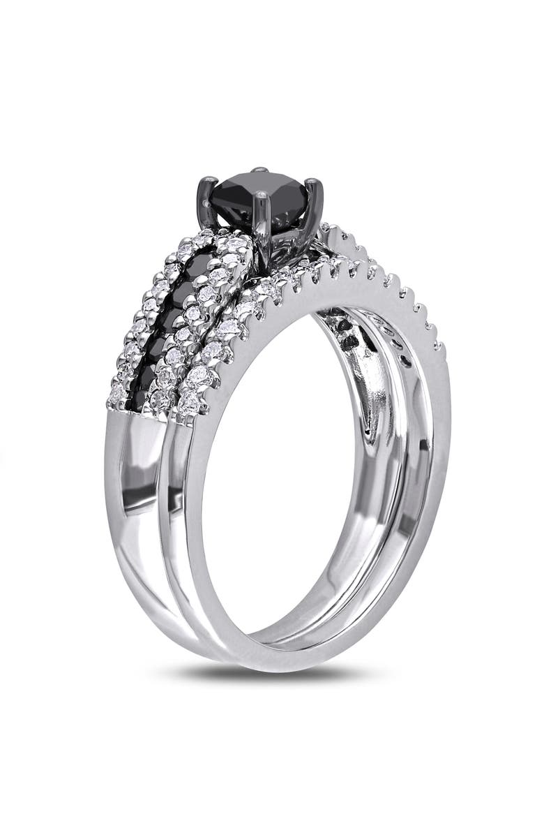 Julianna B. Black & White Diamond Bridal Ring Set, Alternate, color, Diamond