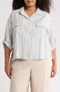 MAX STUDIO Stripe Utility Pocket Shirt