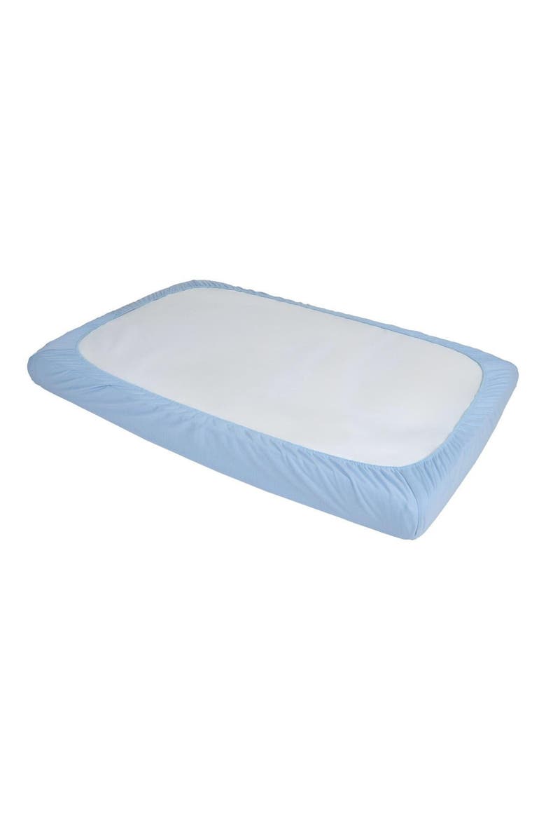 Lightweight Compact Crib Sheets - Set of 4 - Blue, Alternate, color, blue