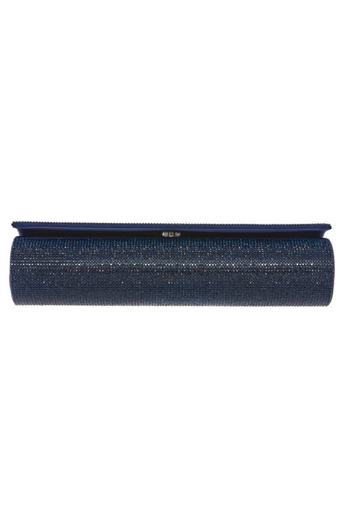 Lady Couture Radiant Rhinestone Clutch In Navy