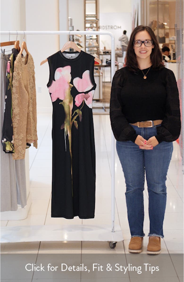 Floral Jersey Tank Dress, sales video thumbnail