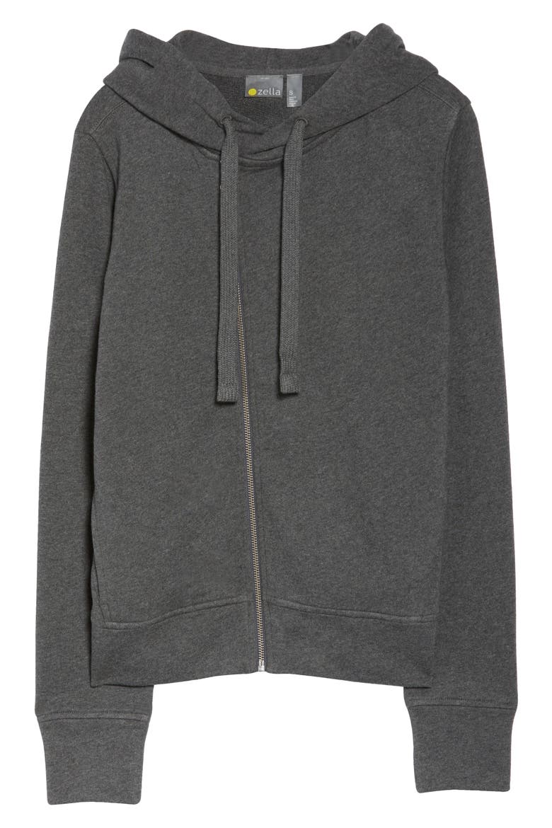 West Coast Asymmetrical Zip Hoodie, Alternate, color, GREY MEDIUM CHARCOAL HEATHER