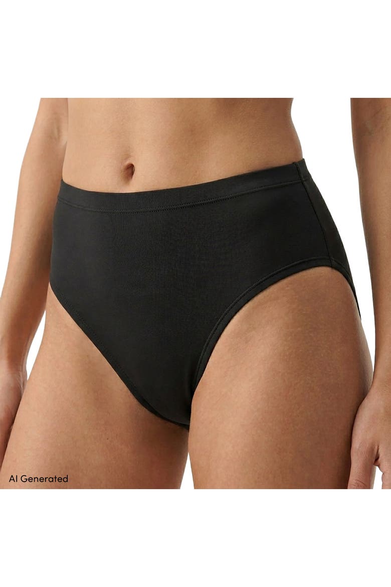 Bikini True Solutions Light Weight Microfiber Basics 3 Pack Panties, Alternate, color, Clay/Navy/Blk