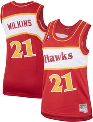 Mitchell & Ness Women's Mitchell & Ness Dominique Wilkins Red Atlanta Hawks Hardwood Classics Swingman Jersey