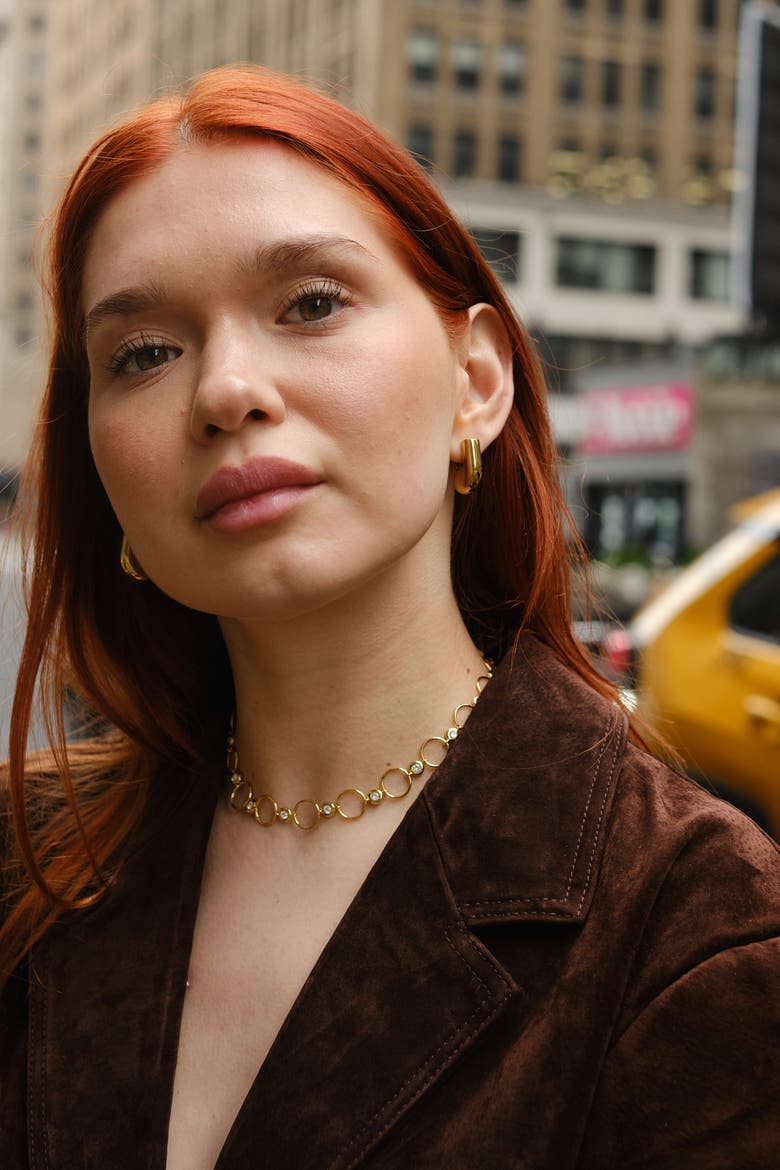 Lattice Necklace, Alternate, color, Gold