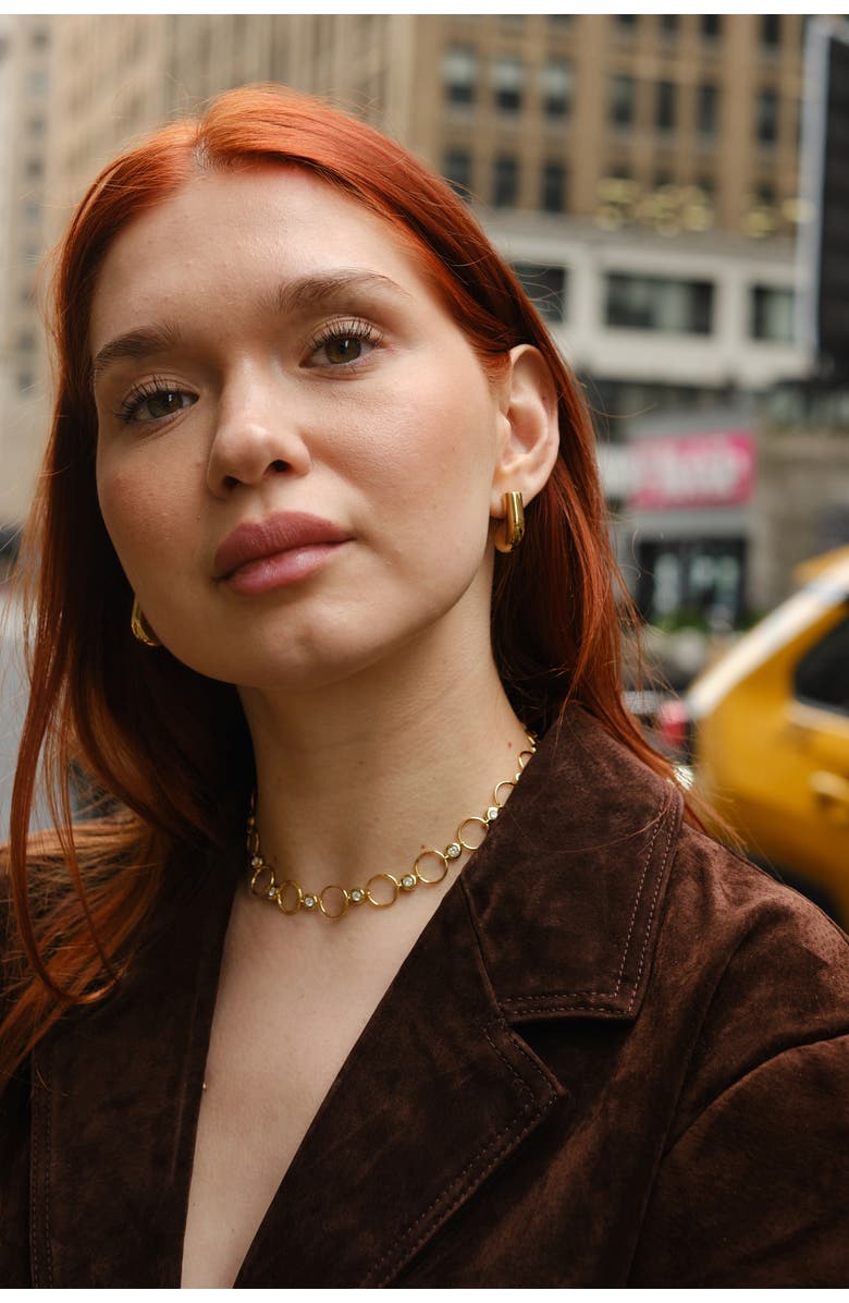 Zynnia Collective Lattice Necklace, Alternate, color, Gold