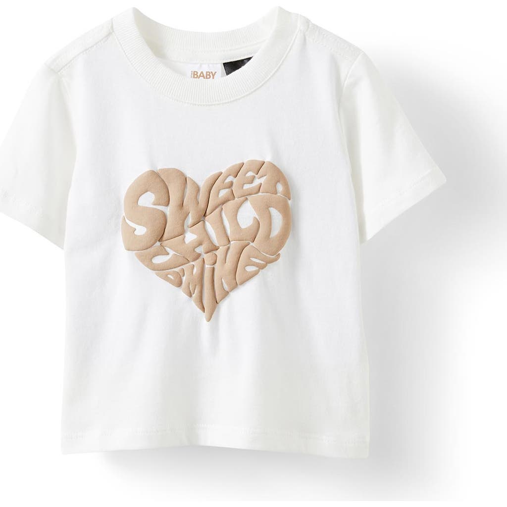 Cotton On Kids Jamie Short Sleeve Graphic Print Tee In Vanilla Sweet Child O Mine