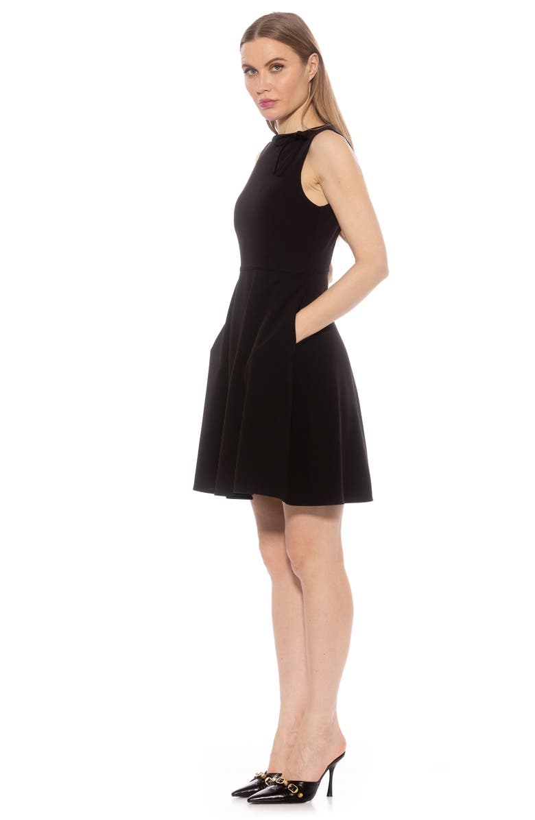 Alexia Admor Ida Fit and Flare Sleeveless Dress, Alternate, color, Black