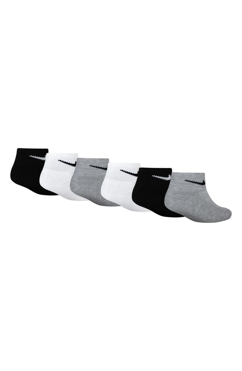 Nike Kids' Swoosh Cushioned Ankle Socks, Alternate, color, White D/ G Heather