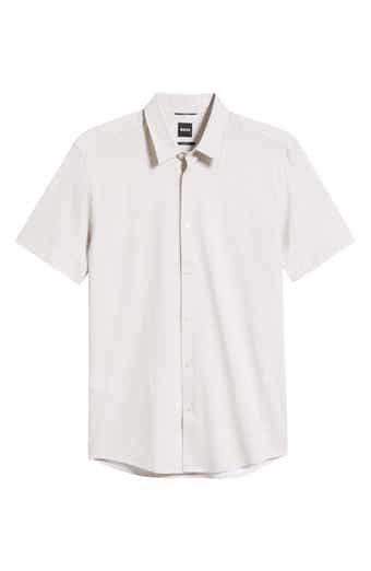 Roan Print Button-Up Cotton Blend Shirt