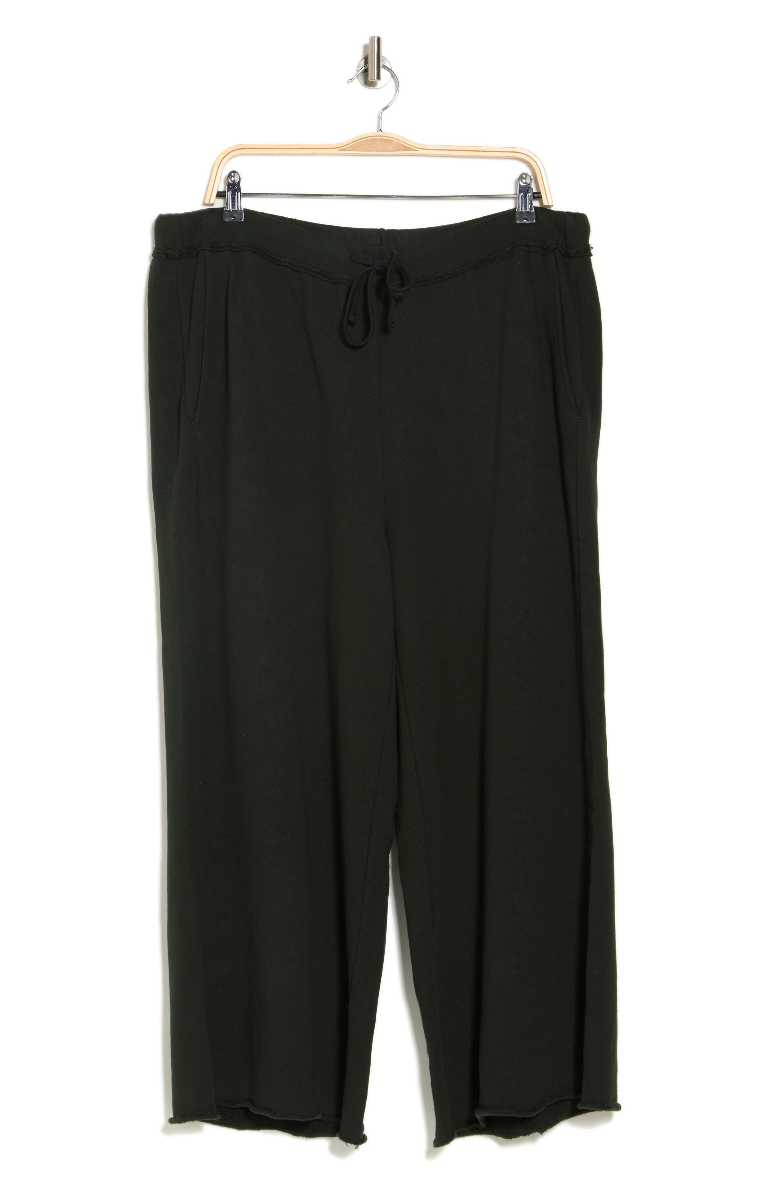 Eileen Fisher Organic Cotton French Terry Crop Wide Leg Pants