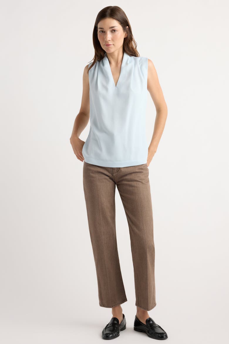 Jae V-Neck Sleeveless Blouse, Alternate, color, Icy Blue