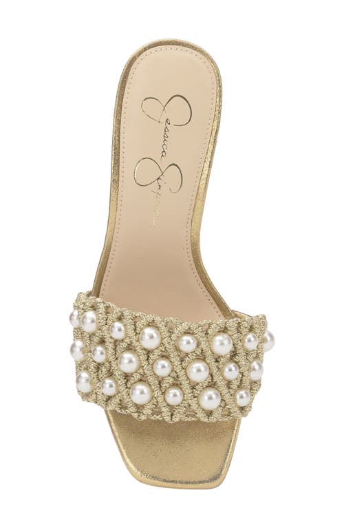 Jessica Simpson Cameleah 2 Beaded Sandal In Gold