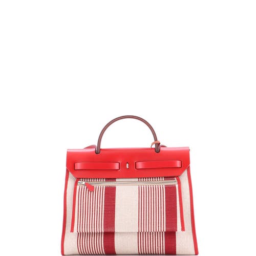 Pre-owned Hermes  Hermes Herbag Zip H Vibration Toile And Leather 31