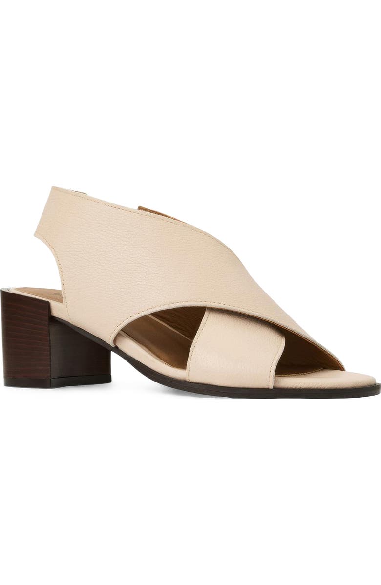 Aquatalia Dovera Weatherproof Slingback Sandal, Main, color, Sand Pebble Leather