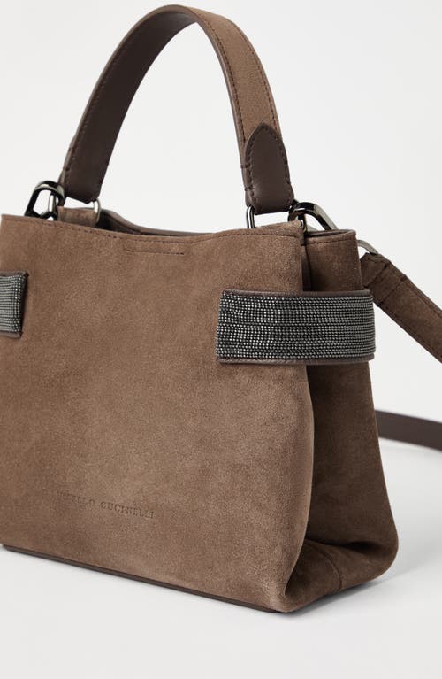 Brunello Cucinelli Small Top-handle Essence Bag In Brown