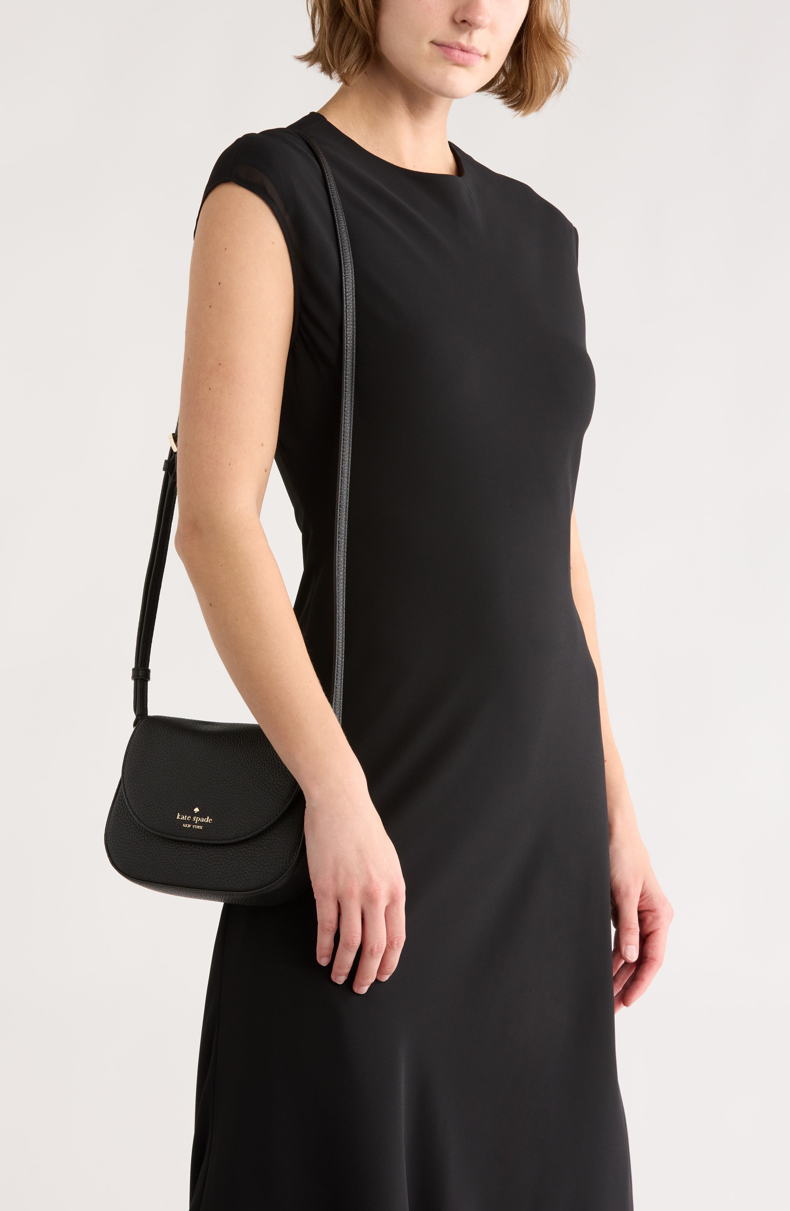 Kate Spade New York Miniflip Crossbody Bag, Alternate, color, Black