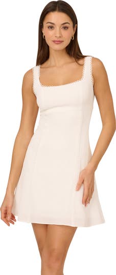 Picot Trim Scuba Minidress