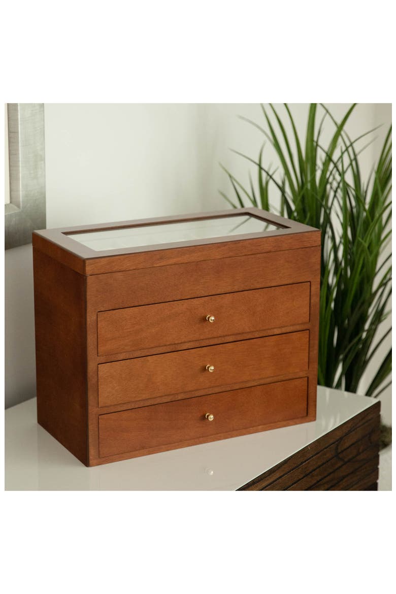 Wood Watch Box, Alternate, color, BROWN
