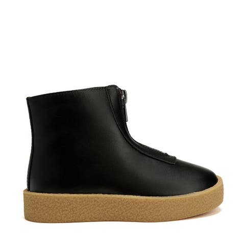 Leah Leather Shearling Boots