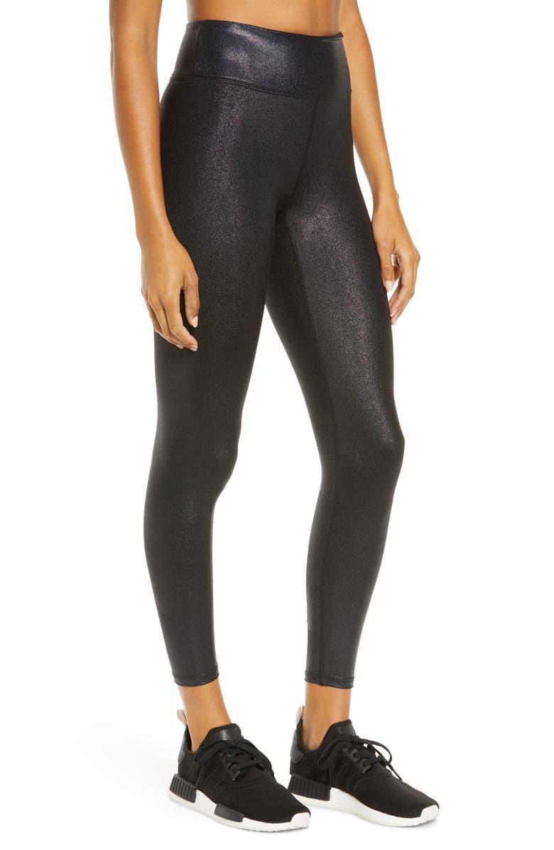 Heroine Sport Marvel Metallic High Waist Leggings, Alternate, color, Graphite