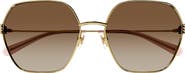 Gucci 60mm Gradient Square Sunglasses
