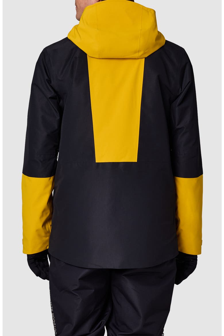Powderverse Waterproof Ski Jacket, Alternate, color, AMBER/ BLACK