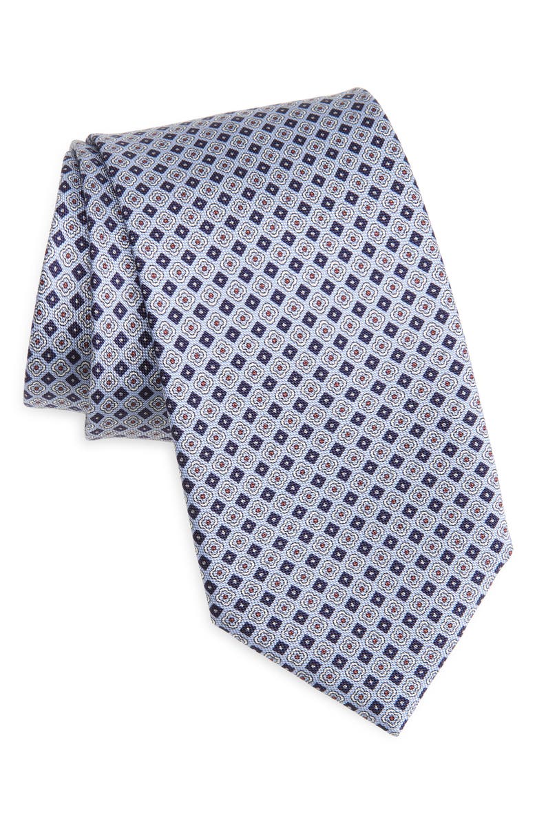 Brioni Silk Tie, Main, color, Sky Blue/ Navy