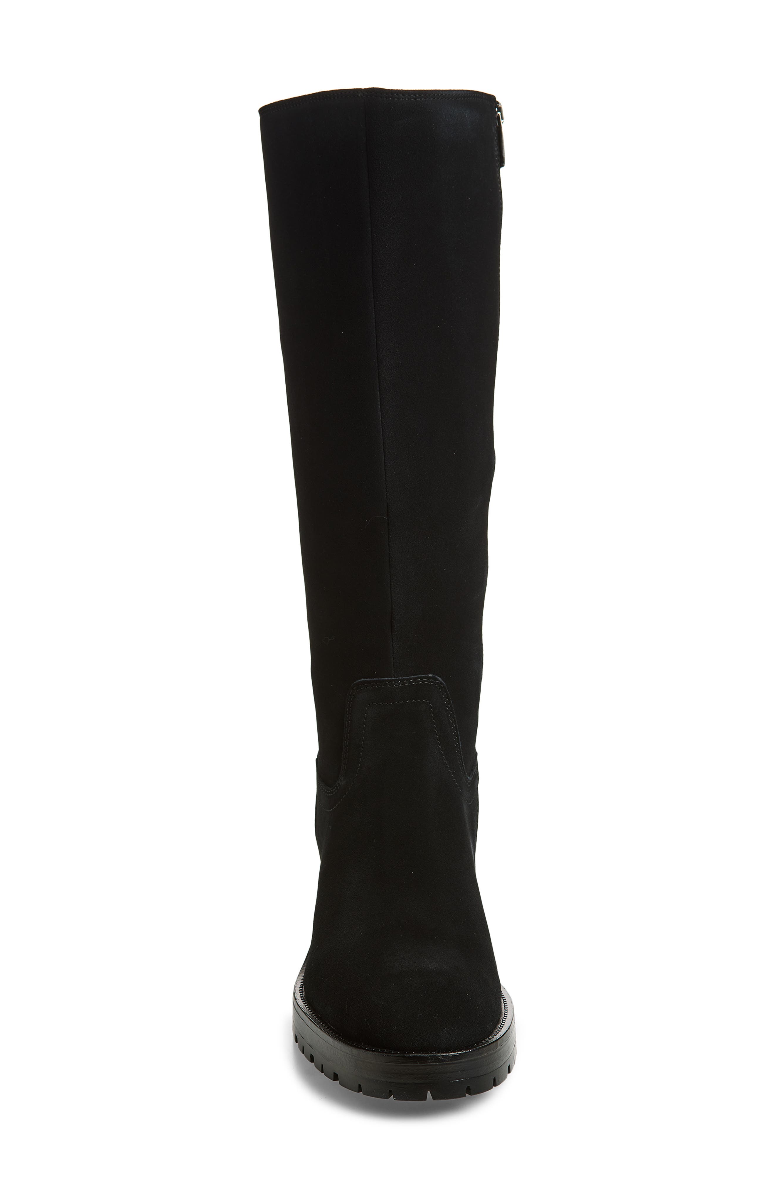 La Canadienne Wind Tall leather Boot, Alternate, color, Black Suede