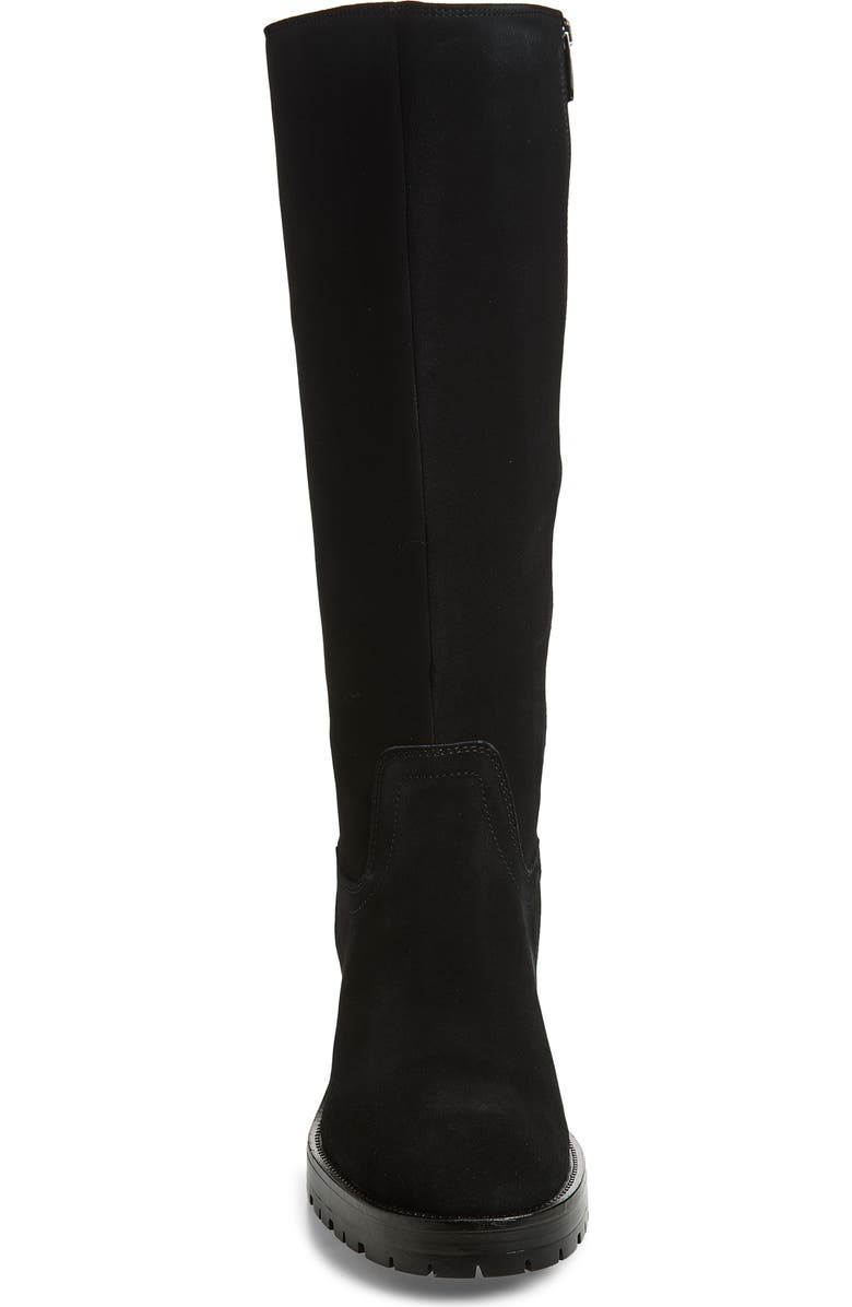 La Canadienne Wind Tall leather Boot, Alternate, color, Black Suede
