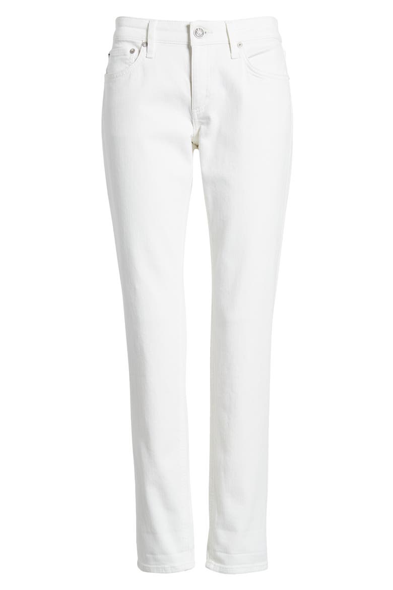 Dre Low Rise Slim Boyfriend Jeans, Alternate, color, OPTICWHT