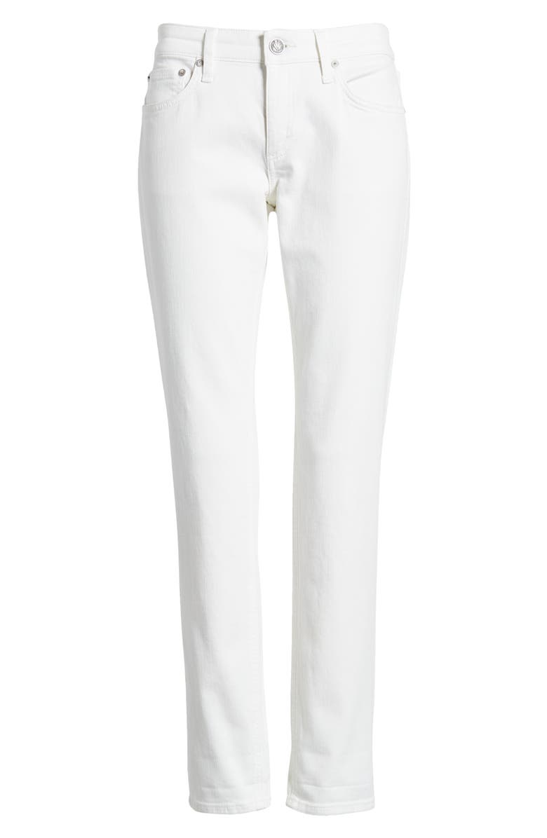 rag & bone Dre Low Rise Slim Boyfriend Jeans, Alternate, color, Opticwht