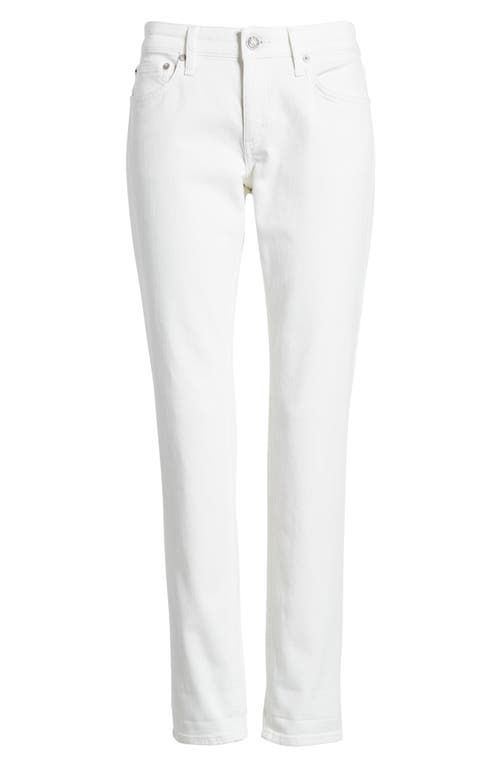 Rag & Bone Dre Low Rise Slim Boyfriend Jeans In White