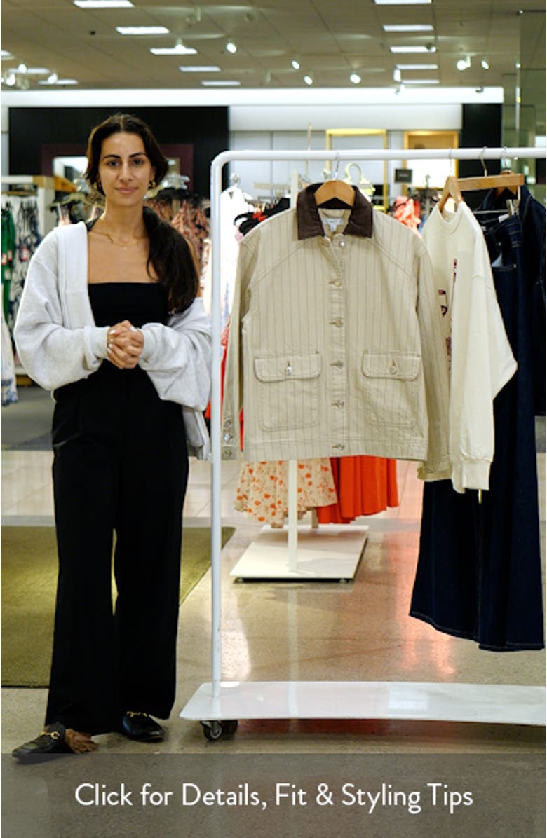 Corduroy Collar Stripe Twill Jacket, sales video thumbnail