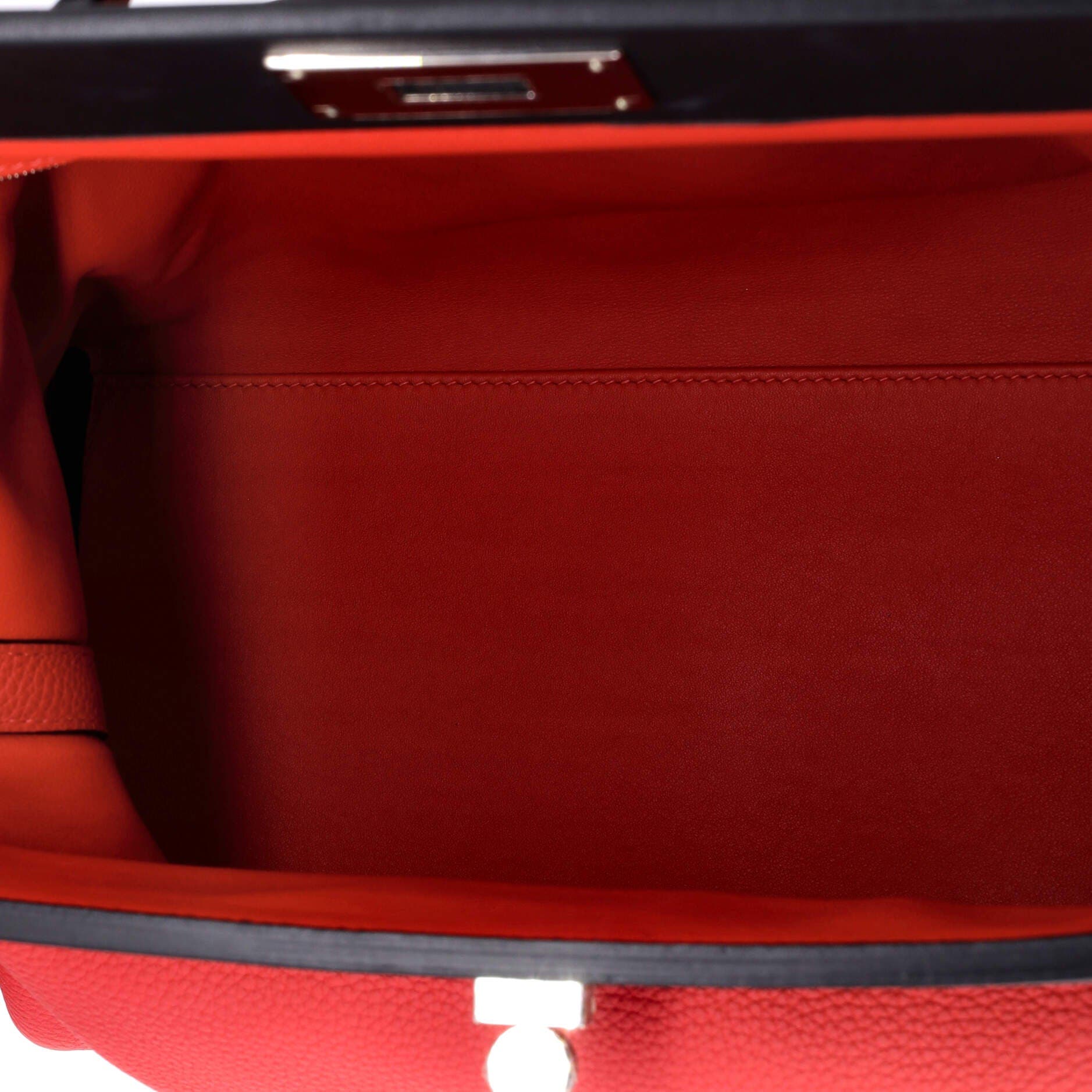 Pre-Owned Hermes 24/24 Bag Bicolor Togo with Swift 35, Alternate, color, Geranium