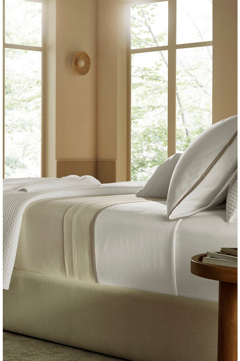 Framed Percale Pillowcases, Alternate, color, WHITE/ OAK